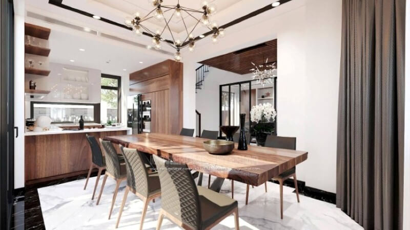Mẫu tủ bếp hình chữ U với thiết kế bàn đảo liền mạch sẽ là một gợi ý tuyệt vời cho mẫu phòng bếp vuông vắn mà không cần bỏ ra quá nhiều diện tích. Tủ bếp hiện đại, tủ bếp chữ u, tủ bếp chữ i, tủ bếp chữ l