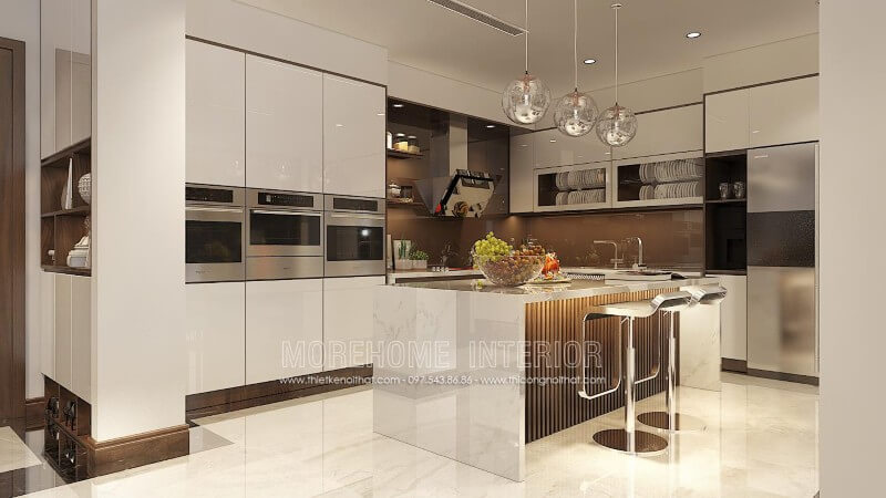 Thiết kế tủ bếp hiện đại tại Hải Phòng đẹp ấn tượng Tủ bếp hiện đại, tủ bếp chữ u, tủ bếp chữ i, tủ bếp chữ l