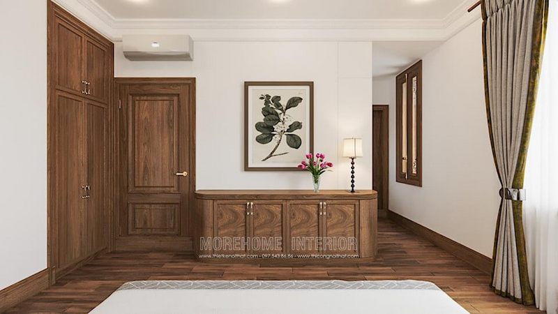 Sản phẩm cửa gỗ hiện đại đẹp cho không gian phòng ngủ nhà biệt thự
