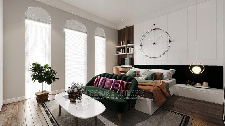 Gợi ý mẫu thiết kế nội thất phòng ngủ vợ chồng phong cách hiện đại đẹp